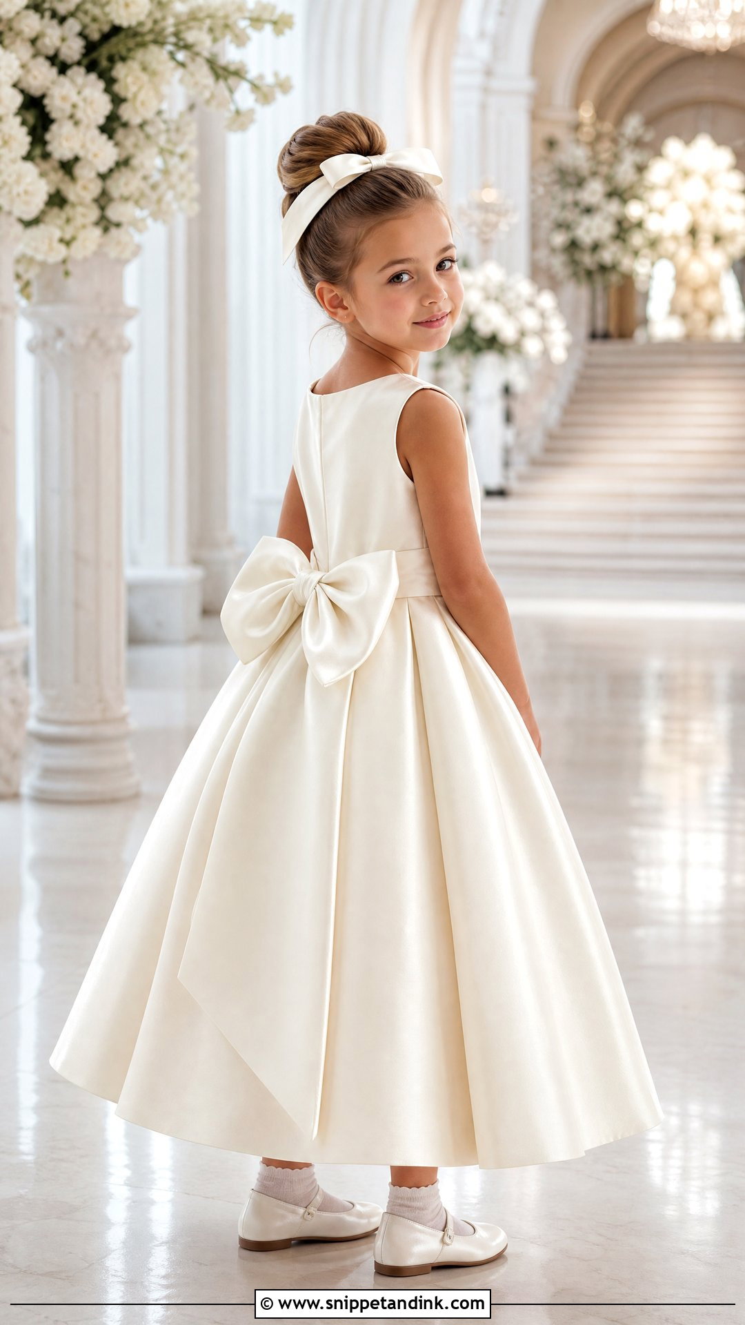 Satin Bow Kids Wedding Ball Gown - Snippet and Ink - 20 Kids Gown Design Wedding Dresses