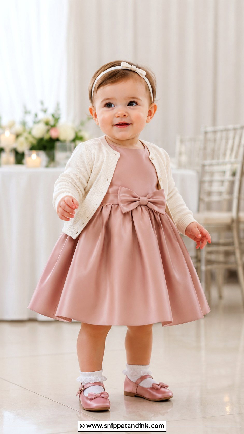 Satin Bow Wedding Baby Dress - Snippet and Ink - 20 Baby Dresses for Wedding