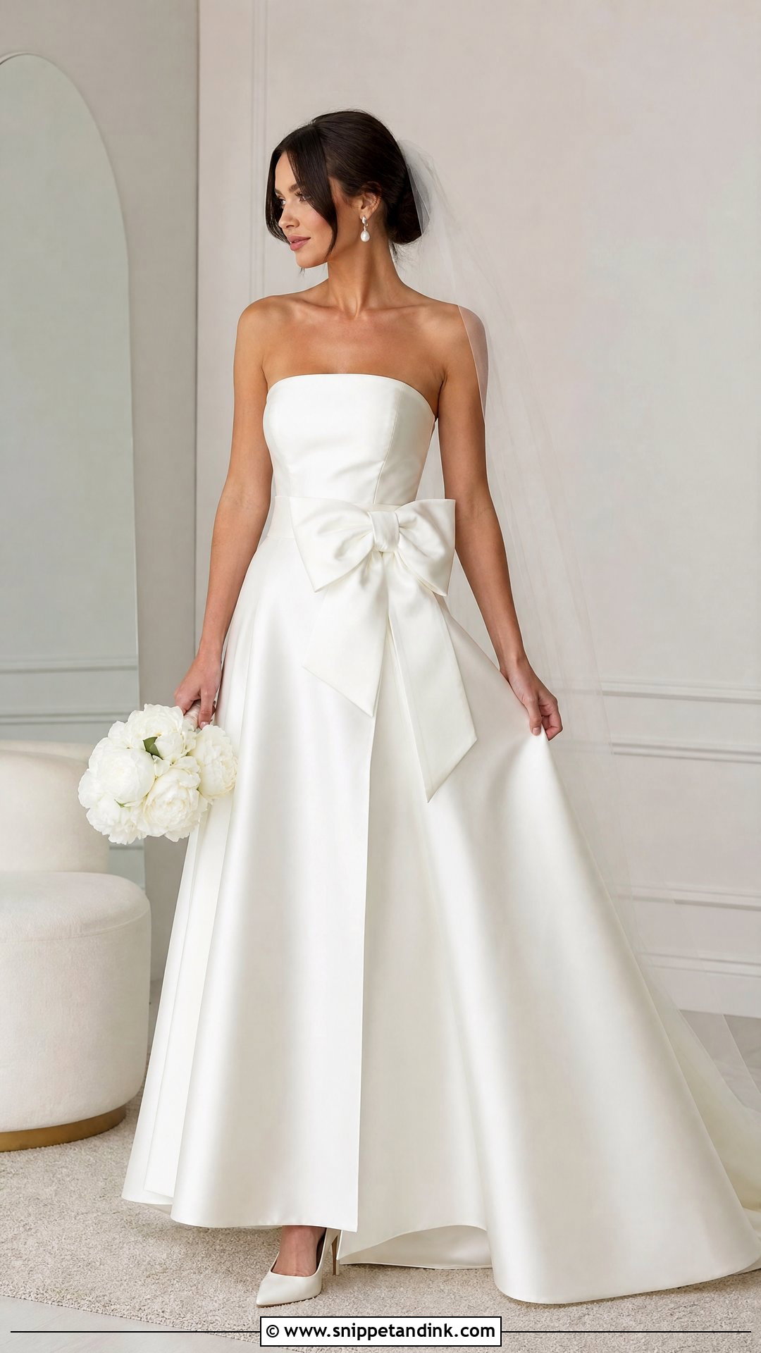 Satin Bow Wedding Dress - Snippet and Ink - 25 Bow Wedding Dress Ideas