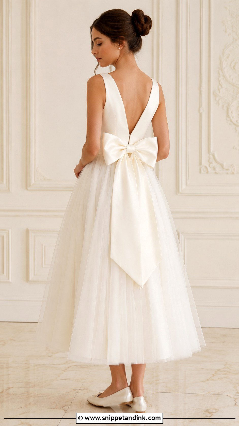 Satin Bow Wedding Dress - Snippet and Ink - 25 Wedding Dresses for Girls