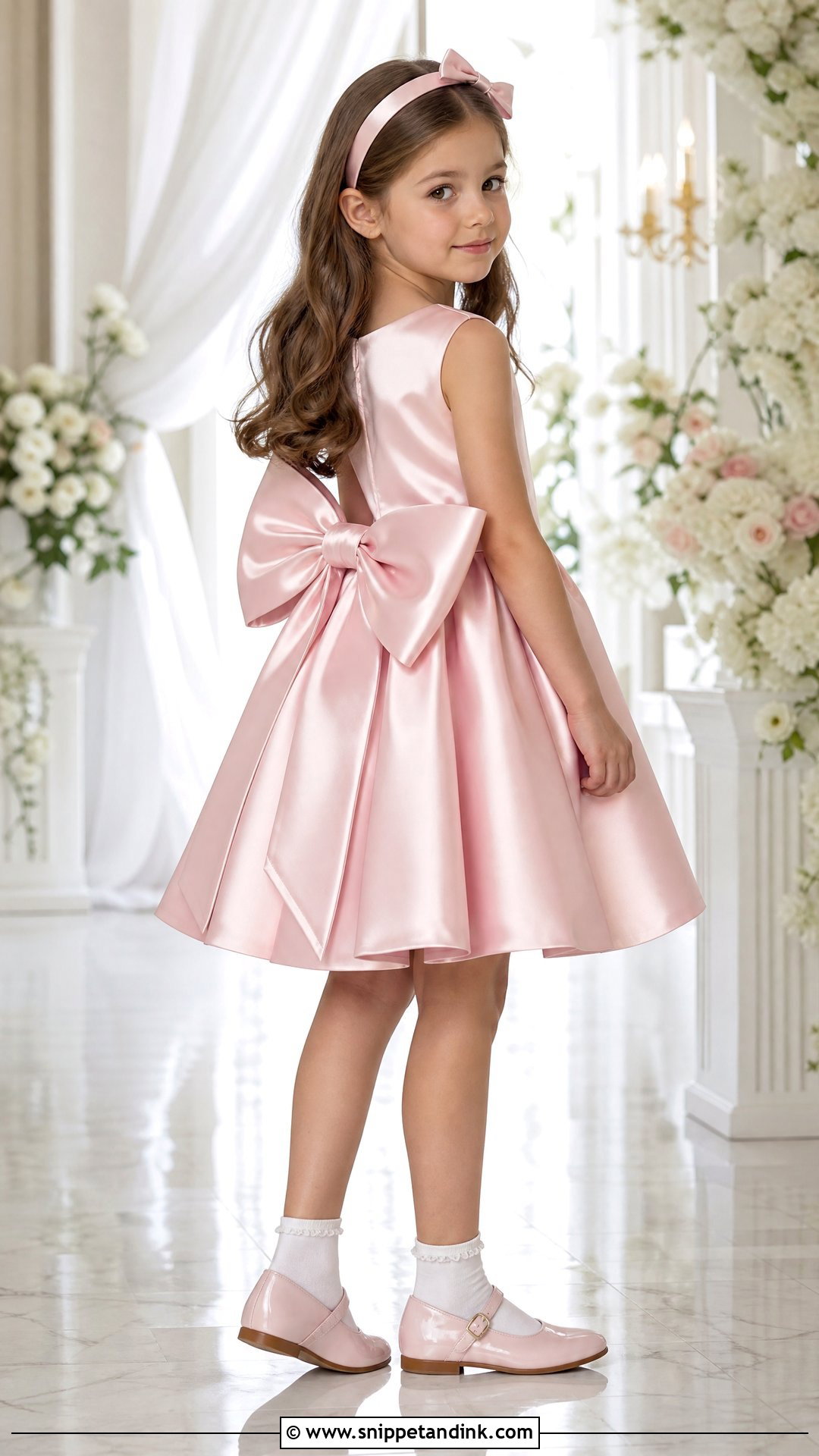 Satin Bow Wedding Outfit - Snippet and Ink - 25 Girls Wedding Outfit Ideas