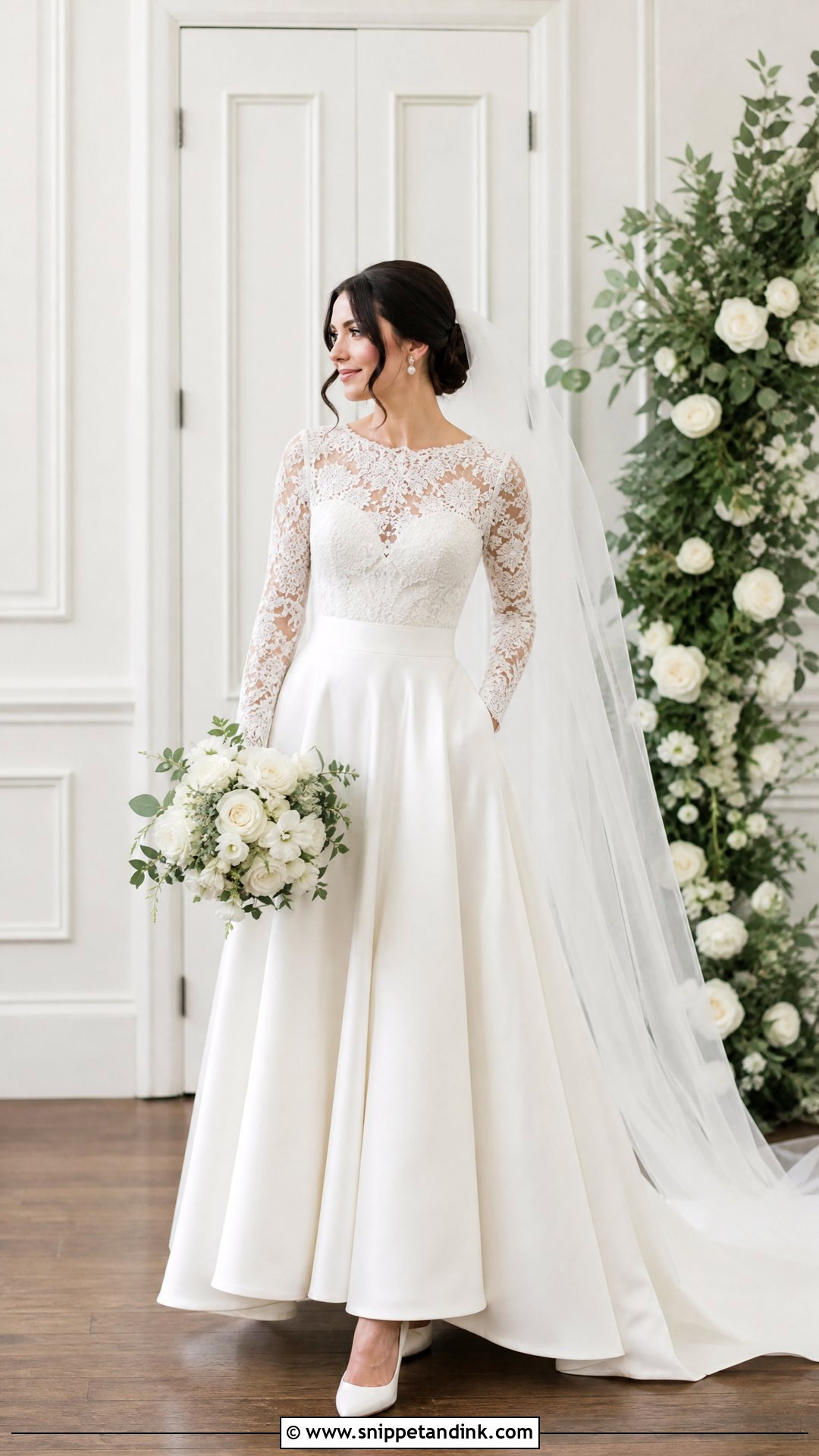 Satin Bridal Skirt With Lace Top - Snippet and Ink - 20 Bridal Skirt Ideas