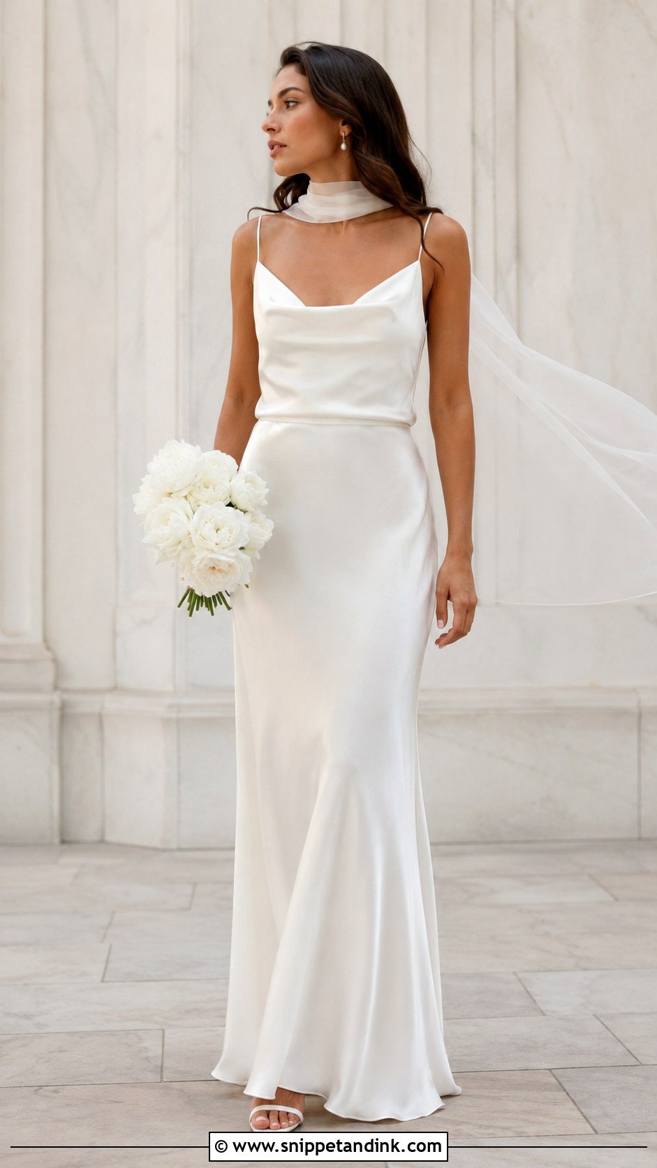 Satin Camisole Top And Slip Skirt Wedding Dress - Snippet and Ink - 25 Top and Skirt Wedding Dress Ideas