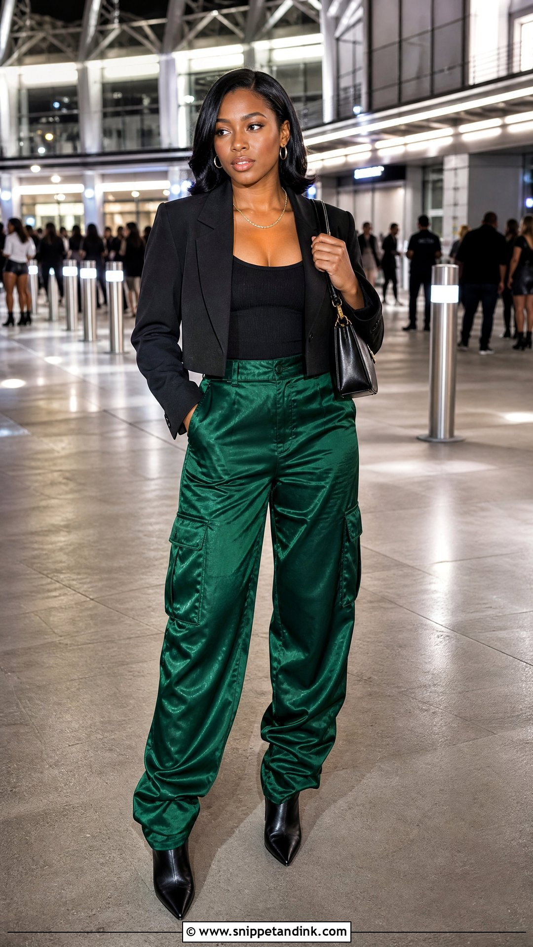 Satin Cargo Pants Usher Concert Outfit - Snippet and Ink - 20 Usher Outfit Ideas