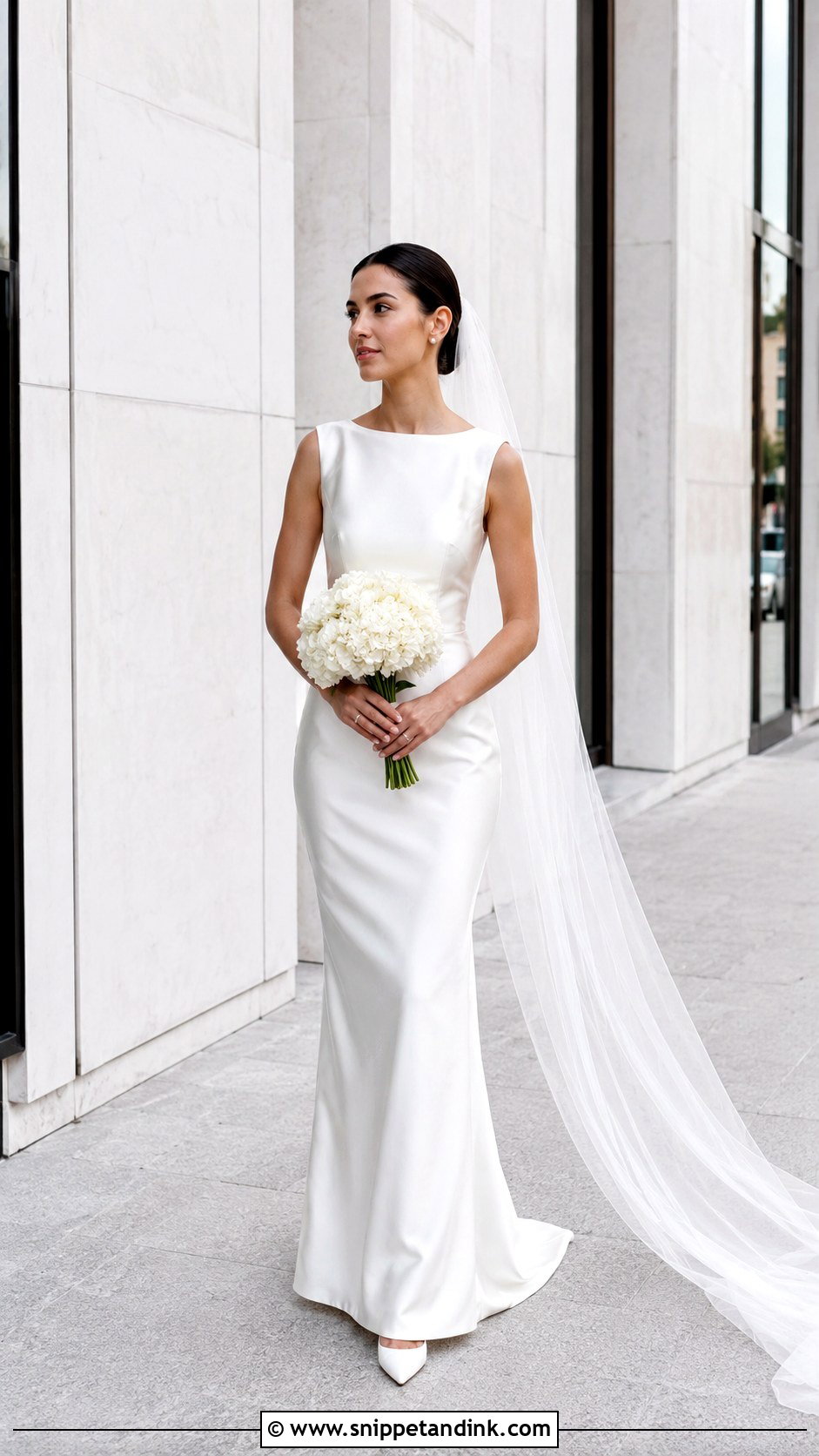 Satin Column Bride Dress - Snippet and Ink - 25 Satin Bride Dress Ideas