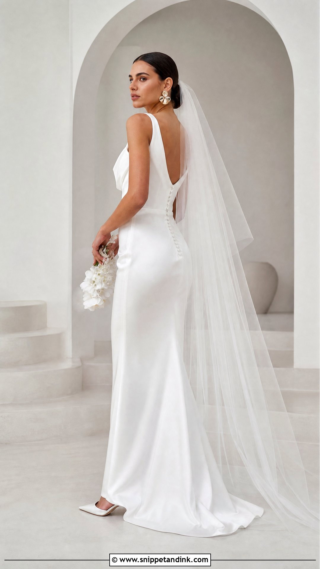Satin Column Gown Wedding Couture - Snippet and Ink - 20 Wedding Couture Ideas