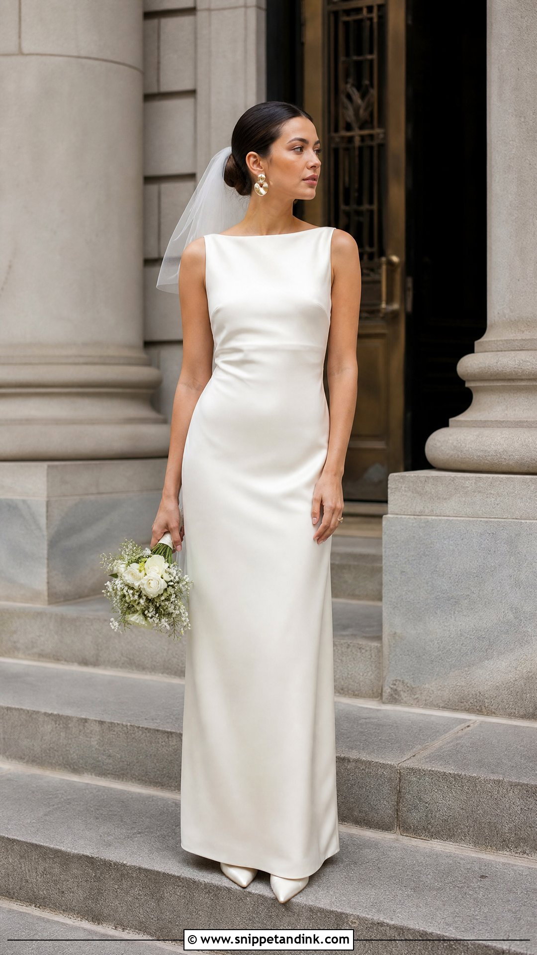 Satin Column Wedding Dress - Snippet and Ink - 25 Bridal Satin Dress Style Ideas