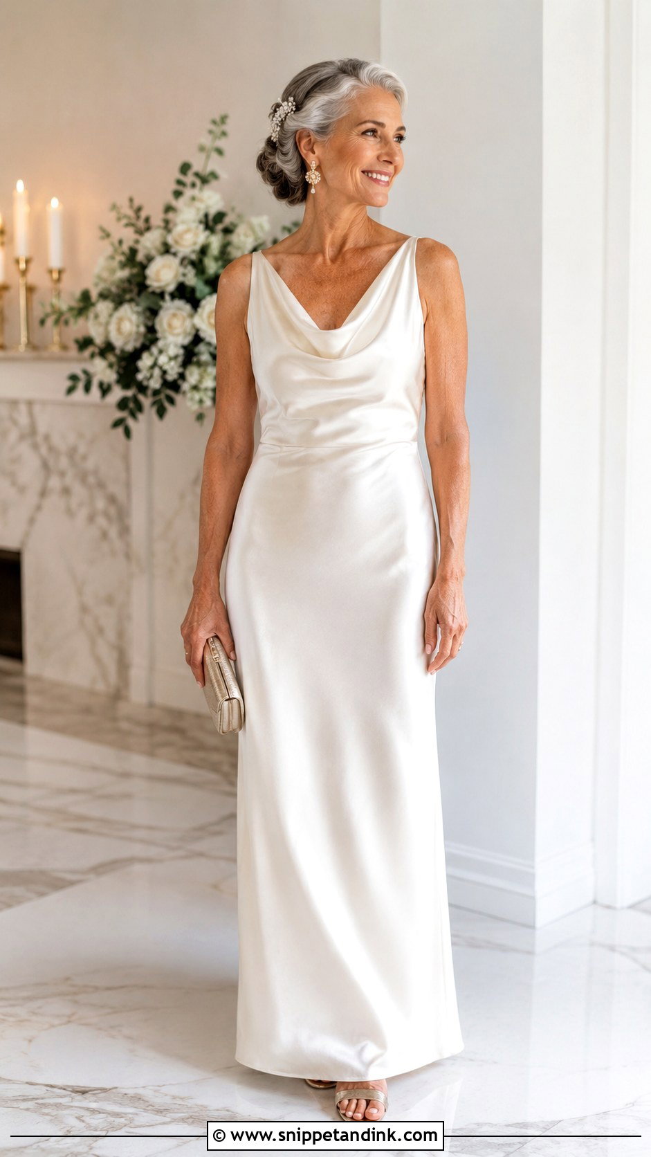 Satin Column Wedding Dress - Snippet and Ink - 20 Older Bride Wedding Dress Ideas