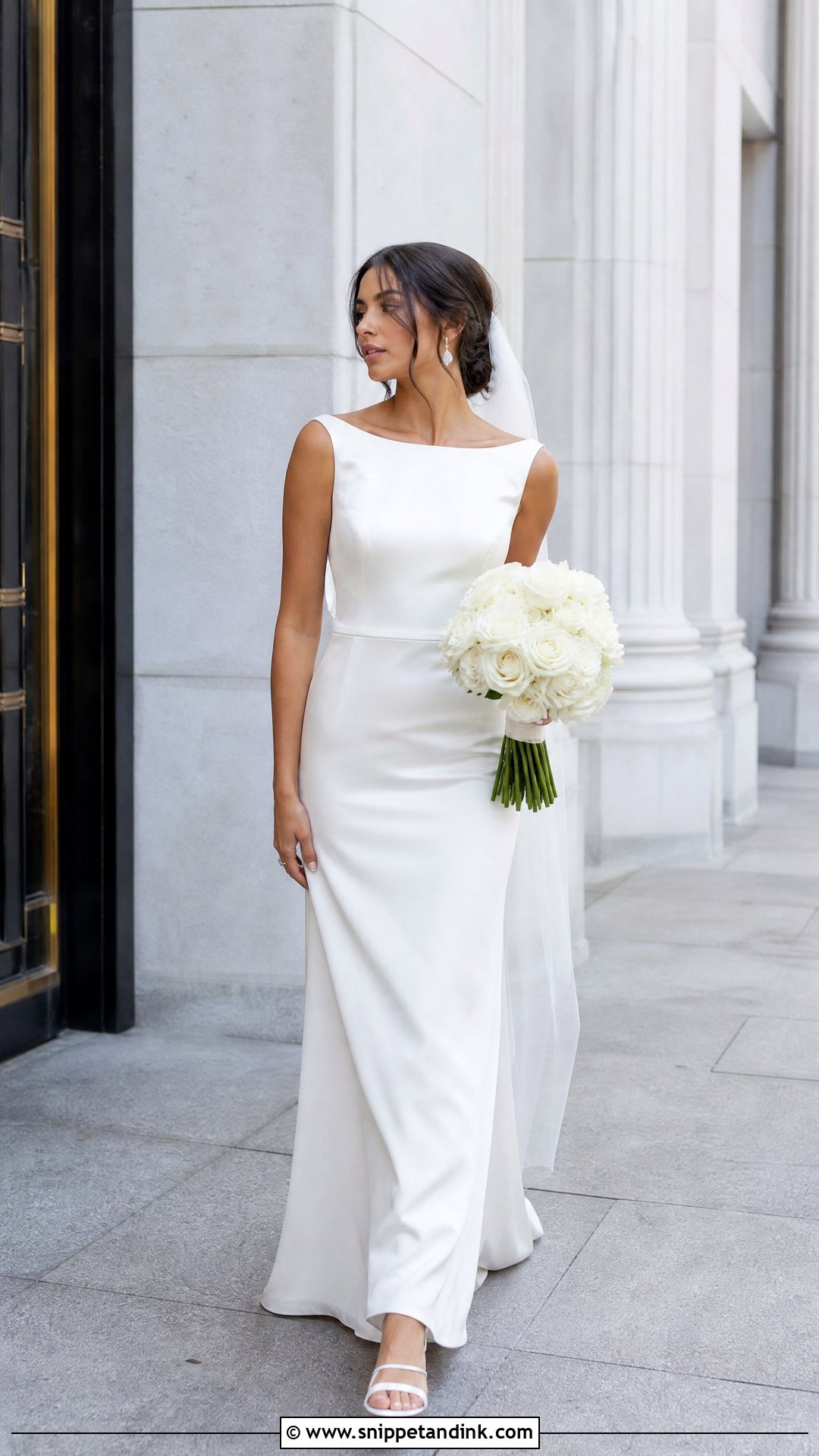 Satin Column Wedding Dress - Snippet and Ink - 25 Satin Bridal Gowns
