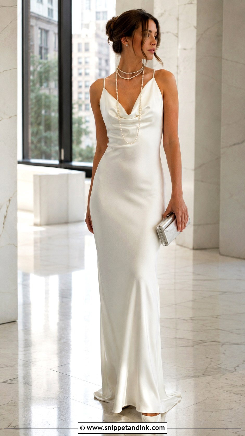 Satin Column Wedding Dress - Snippet and Ink - 20 20s Style Wedding Dress Ideas