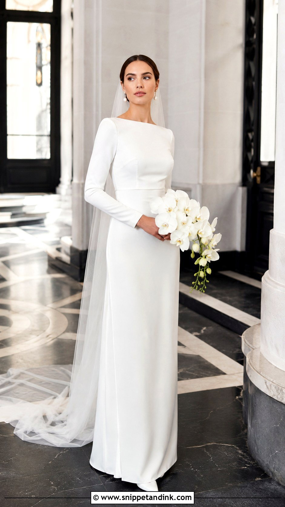 Satin Column Wedding Dress - Snippet and Ink - 20 Francesca Bridgerton Wedding Dress Ideas
