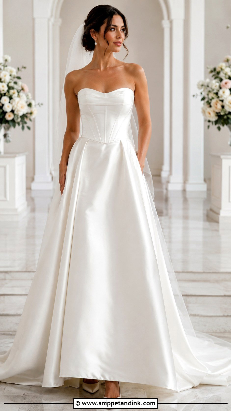 Satin Corset Bodice Wedding Dress - Snippet and Ink - 25 Wedding Dress Corset Bodice Ideas