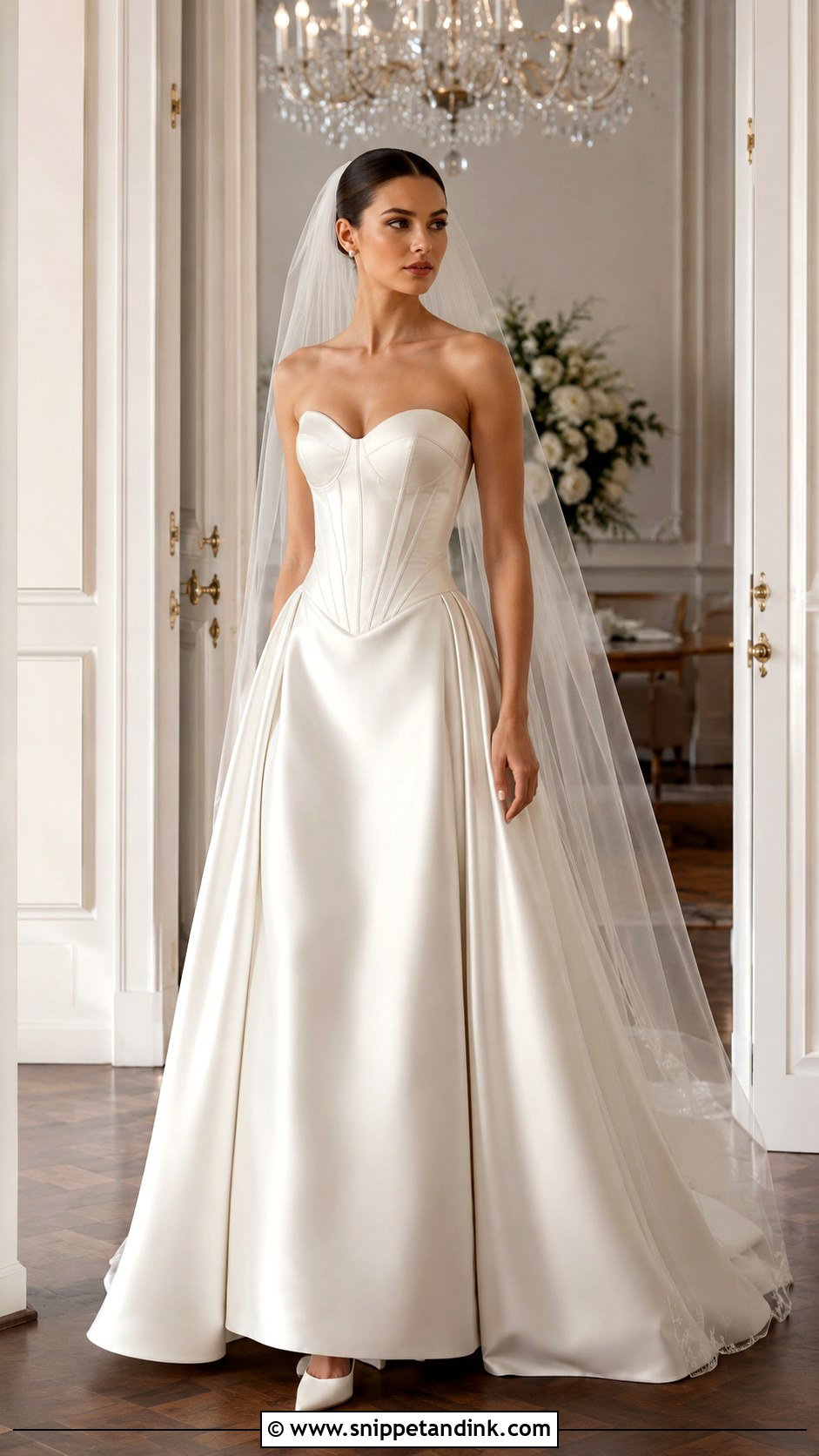 Satin Corset Bridal Dress - Snippet and Ink - 25 Corset Bridal Dress Ideas