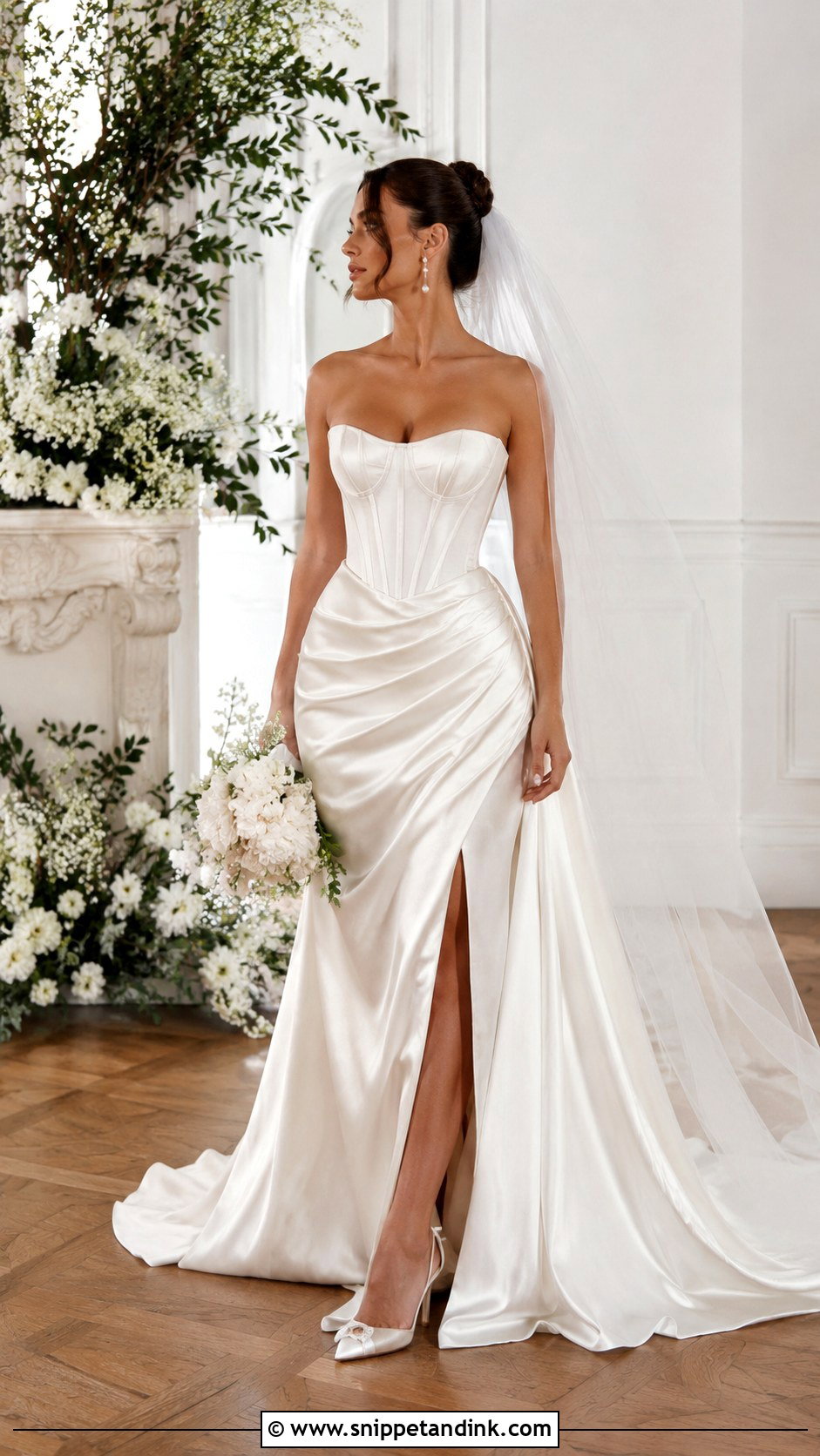 Satin Corset Bride Dress - Snippet and Ink - 25 Satin Bride Dress Ideas