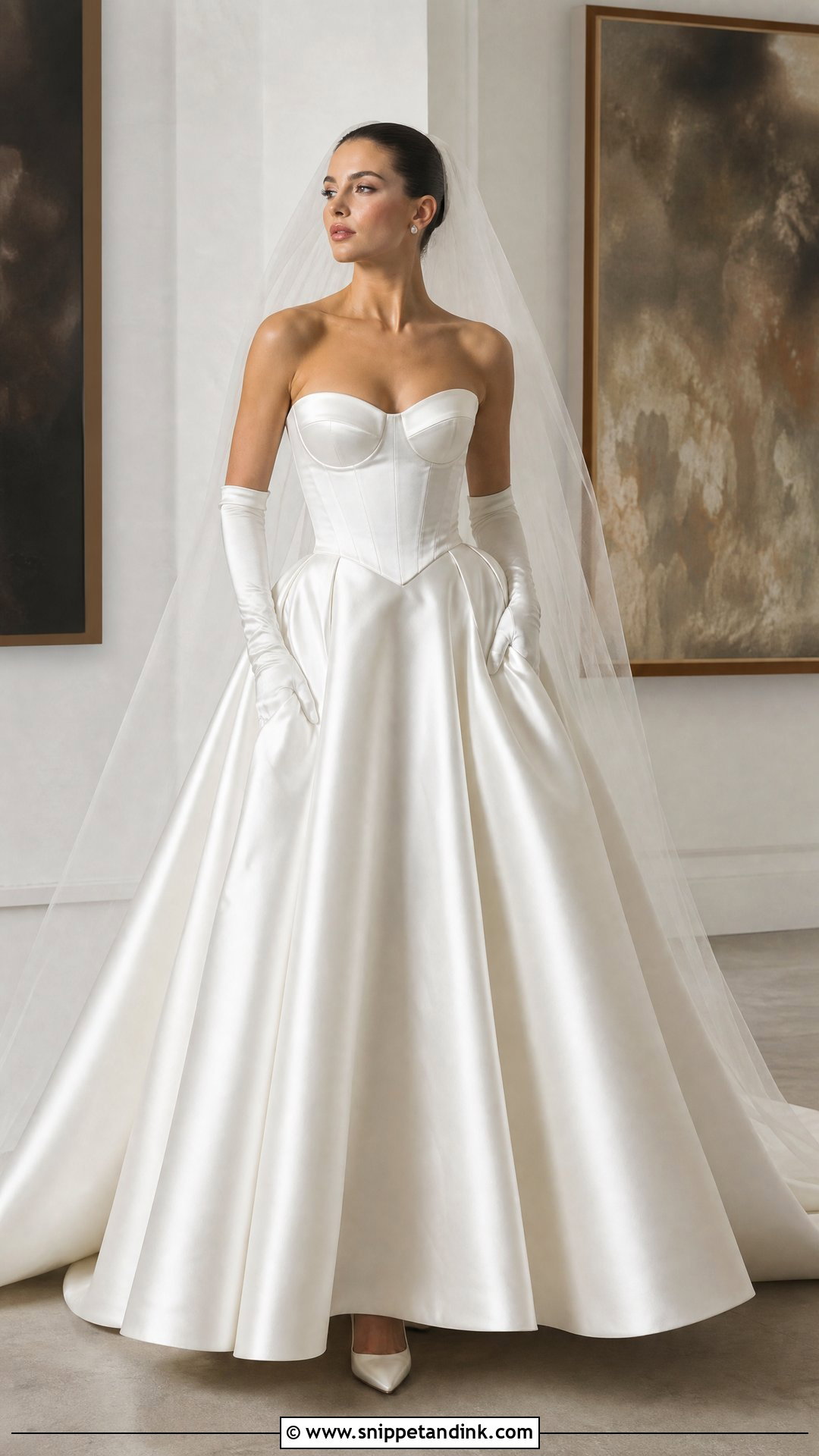 Satin Corset Couture Bridal Gown - Snippet and Ink - 25 Couture Bridal Gowns