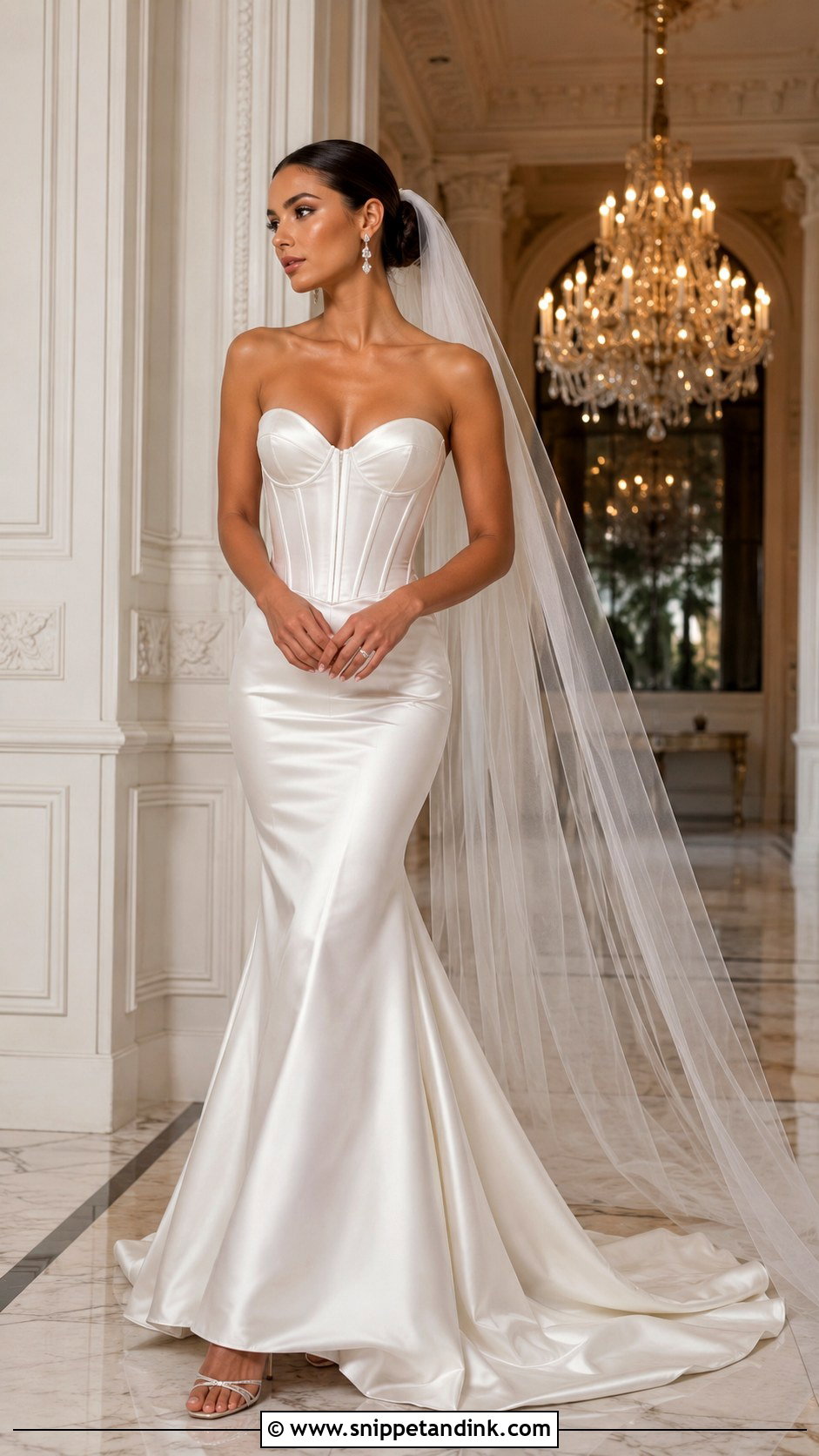 Satin Corset Mermaid Wedding Dress - Snippet and Ink - 25 Satin Corset Wedding Dress Ideas