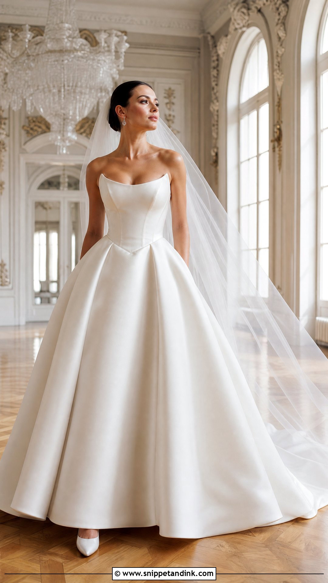 Satin Corset Top And Ball Gown Wedding Skirt - Snippet and Ink - 20 Two Piece Wedding Dresses