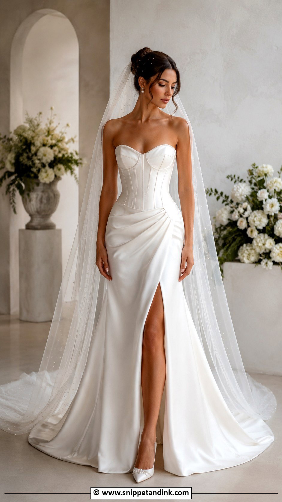 Satin Corset Wedding Dress - Snippet and Ink - 35 Satin Wedding Dress Ideas