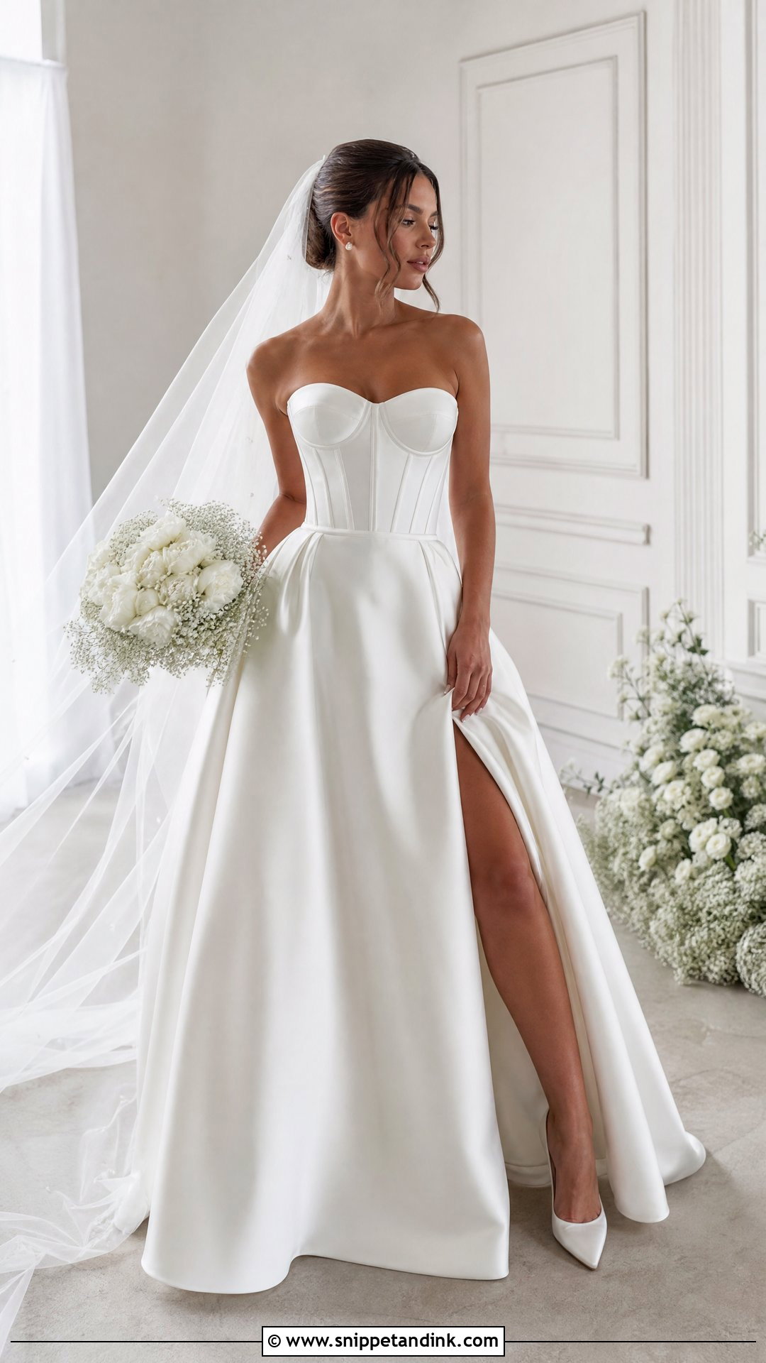Satin Corset Wedding Dress - Snippet and Ink - 25 Bridal Satin Dress Style Ideas
