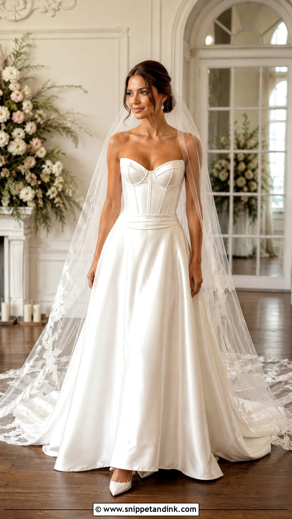Satin Corset Wedding Dress - Snippet and Ink - 30 Satin Wedding Dresses