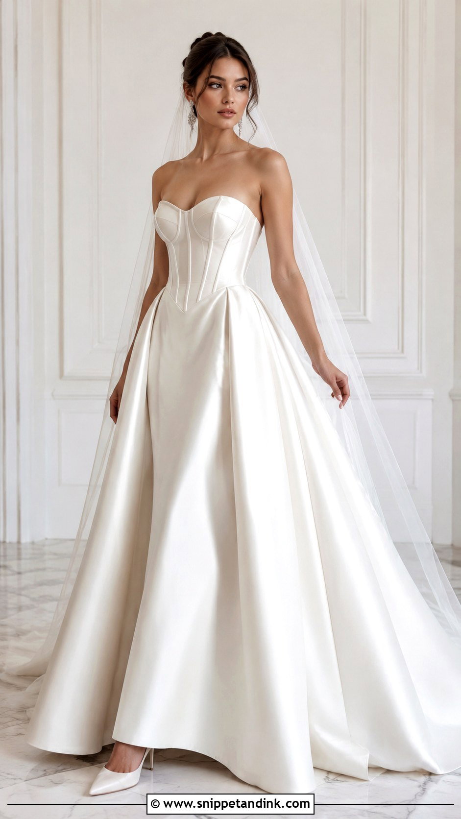 Satin Corset Wedding Gown - Snippet and Ink - 30 Satin Wedding Gown Ideas
