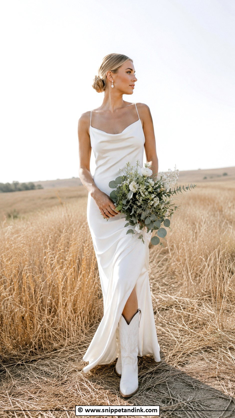 Satin Country Western Wedding Dress - Snippet and Ink - 25 Country Western Wedding Dresses
