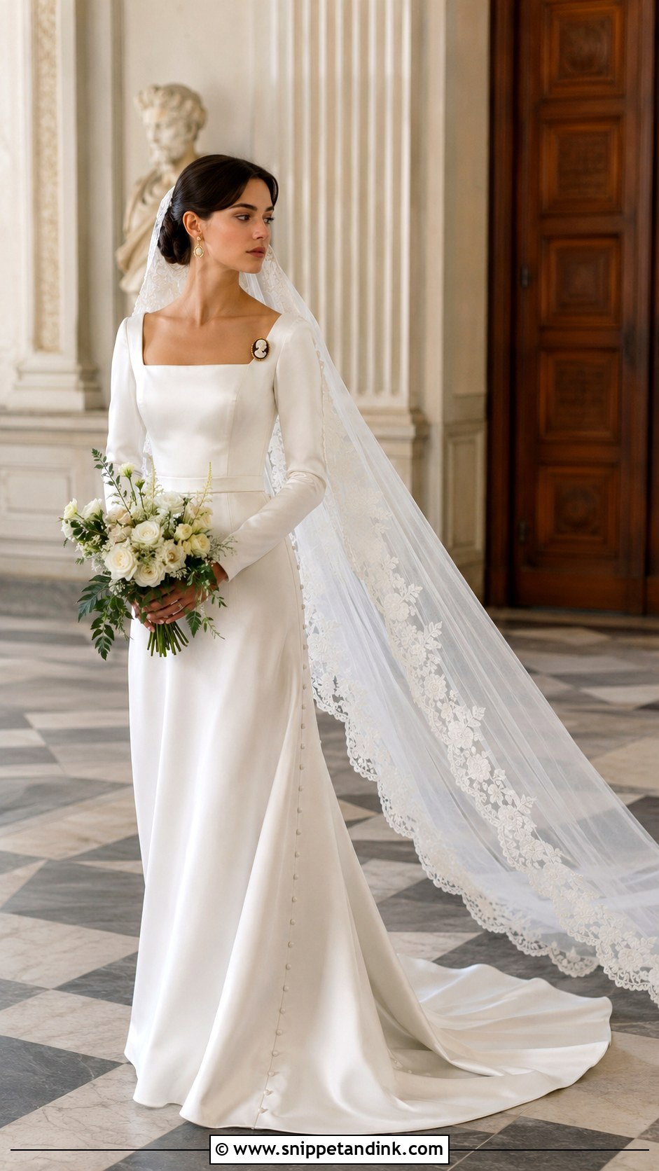 Satin Dark Academia Wedding Dress - Snippet and Ink - 20 Dark Academia Wedding Dress Ideas
