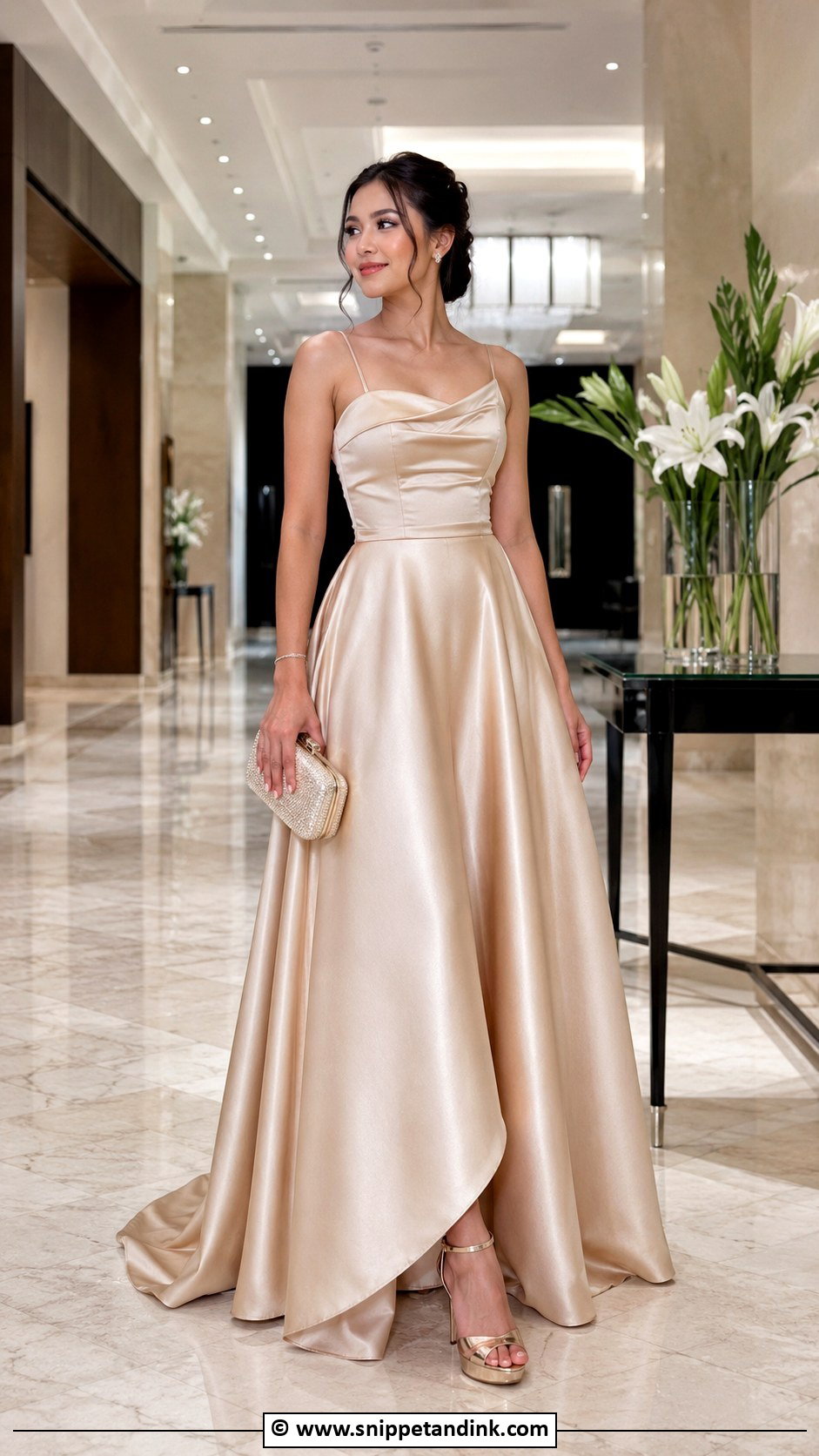 Satin Debut Dress - Snippet and Ink - 25 Debut Dress Ideas