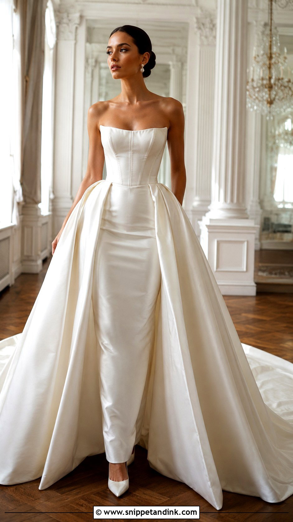 Satin Detachable 2 Piece Wedding Dress - Snippet and Ink - 20 Detachable 2 Piece Wedding Dress Ideas