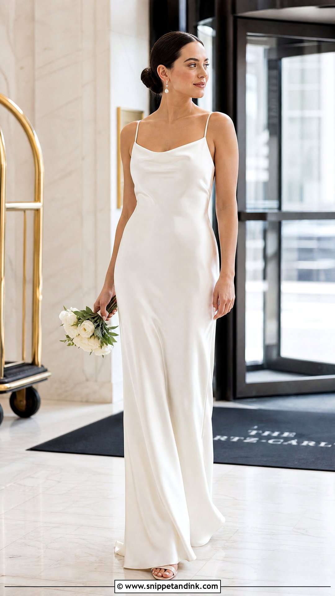 Satin Elopement Gown - Snippet and Ink - 25 Elopement Outfit Ideas