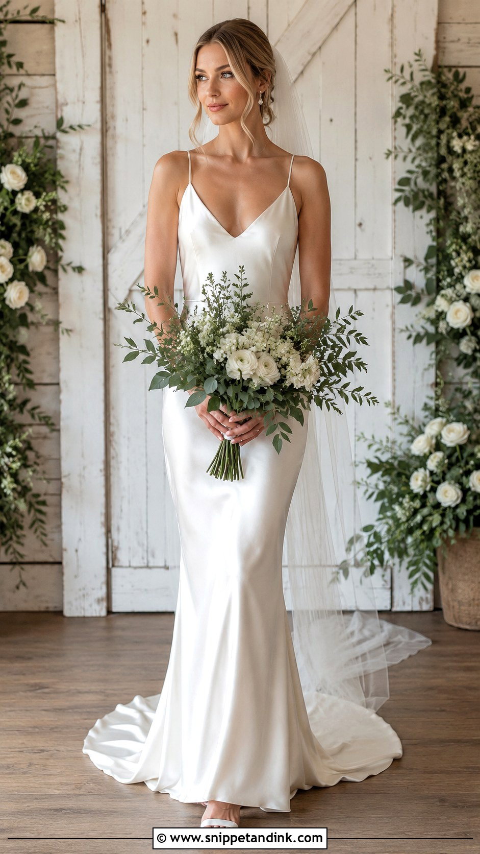 Satin Farmhouse Wedding Dress - Snippet and Ink - 25 Farmhouse Wedding Dress Ideas