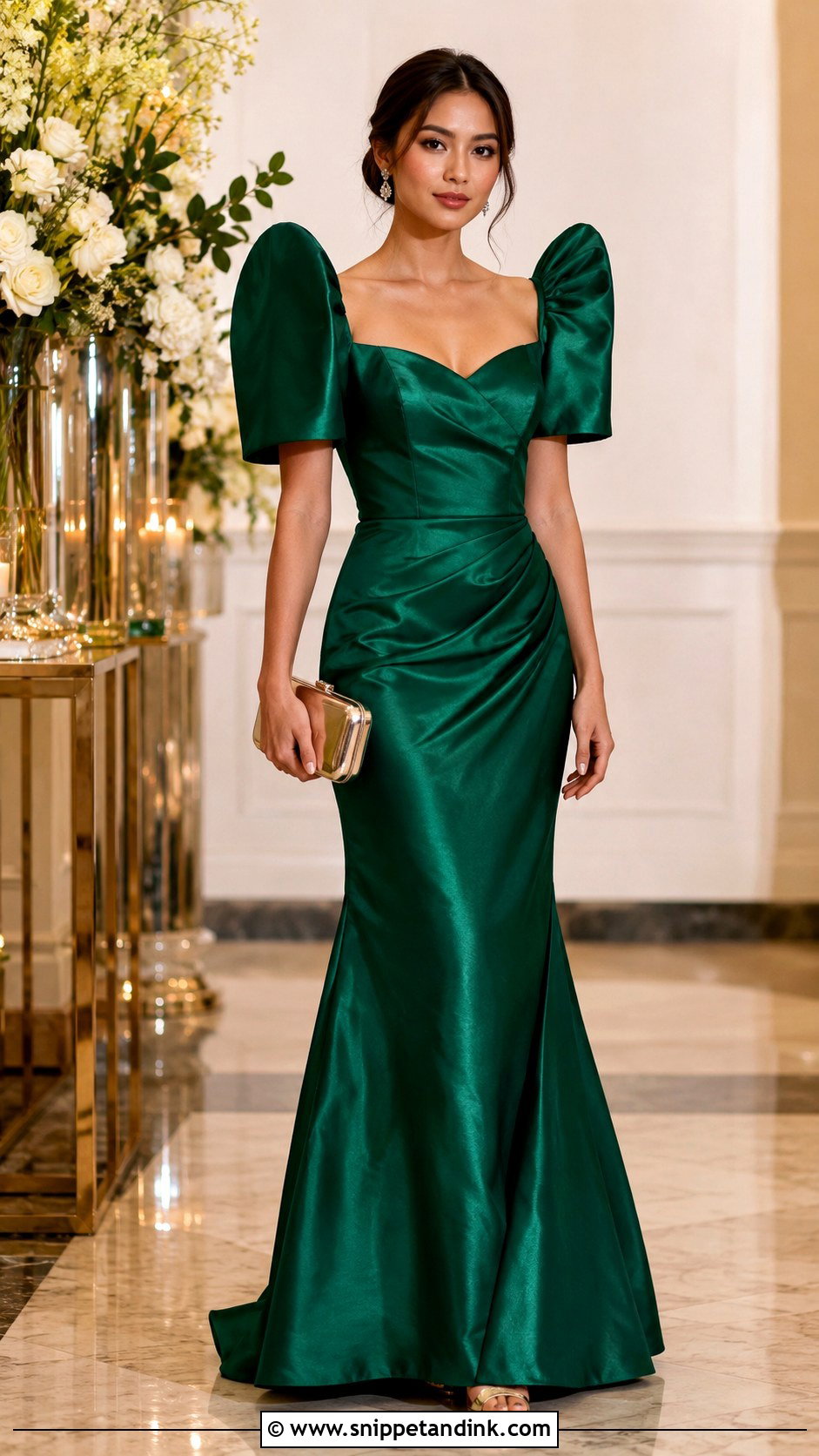 Satin Filipiniana Gown - Snippet and Ink - 25 Filipiniana Gown Ideas