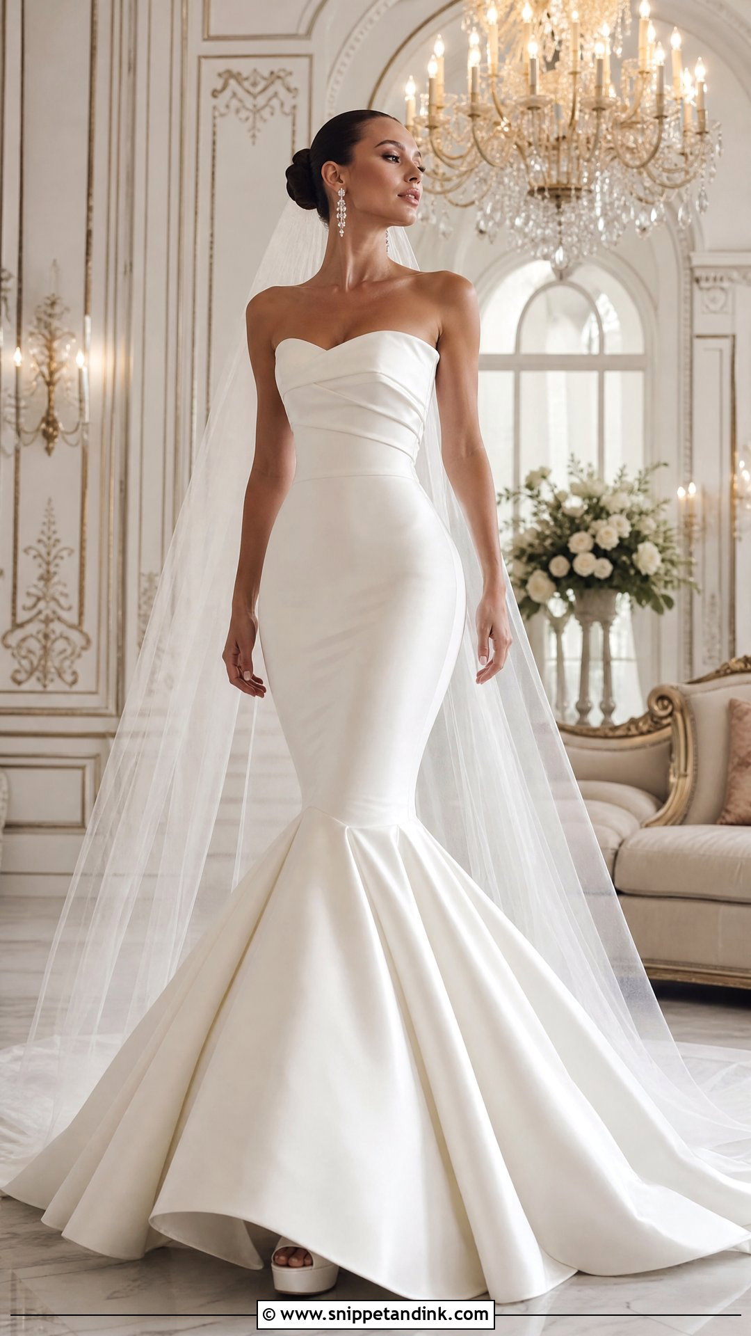 Satin Fishtail Wedding Dress - Snippet and Ink - 20 Tight Fitted Wedding Dresses