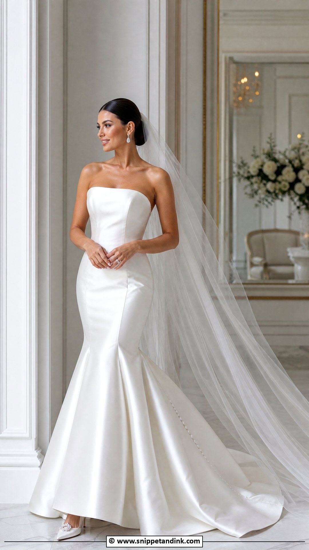 Satin Fit And Flare Wedding Dress - Snippet and Ink - 35 Fit and Flare Wedding Dress Ideas