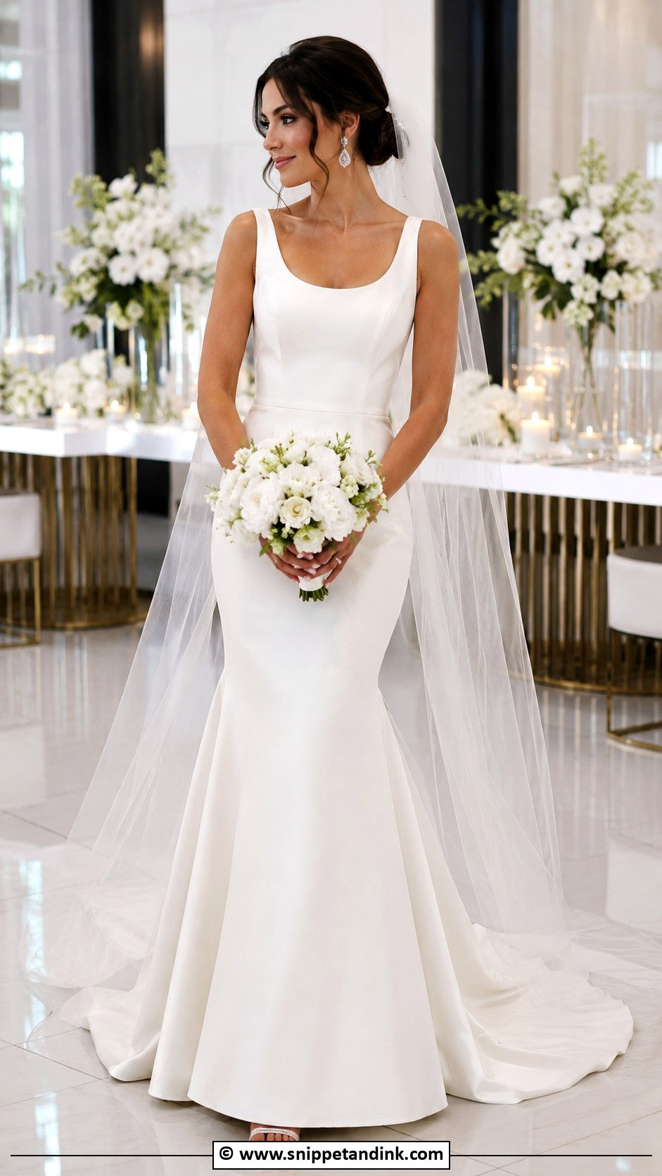 Satin Fit And Flare Wedding Dress - Snippet and Ink - 25 Elegant Satin Wedding Dress Ideas
