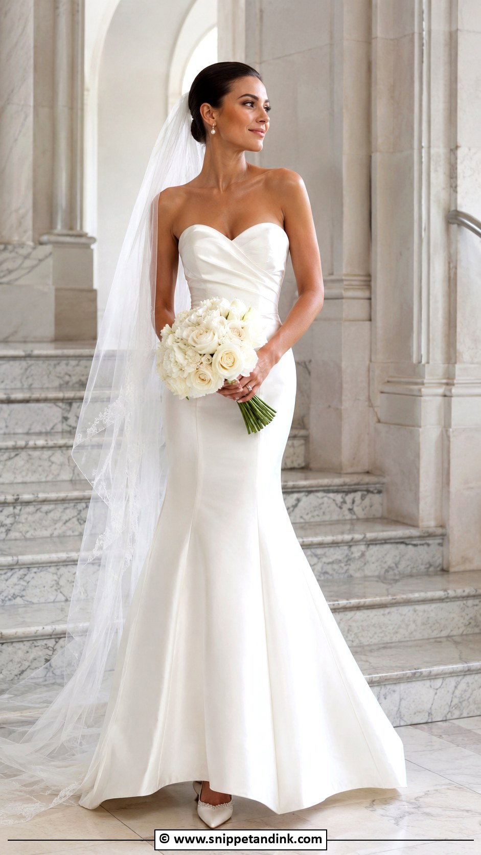 Satin Fit And Flare Wedding Gown - Snippet and Ink - 30 Classy Wedding Gown Ideas