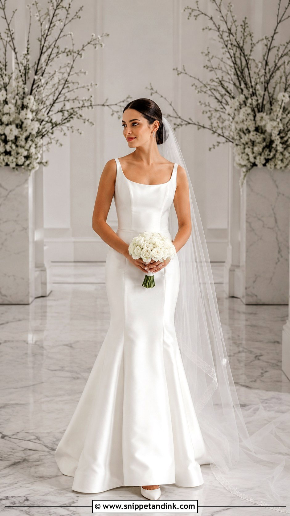Satin Fit and Flare Wedding Dress - Snippet and Ink - 20 Fit and Flare Wedding Dresses