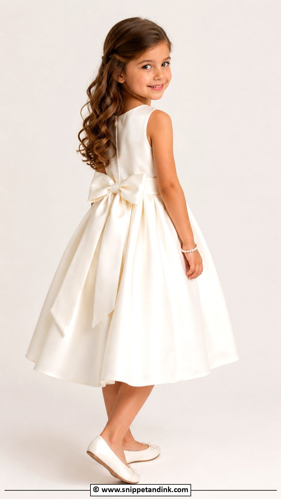 Satin Flower Girl Dress - Snippet and Ink - 30 Wedding Dresses for Kids