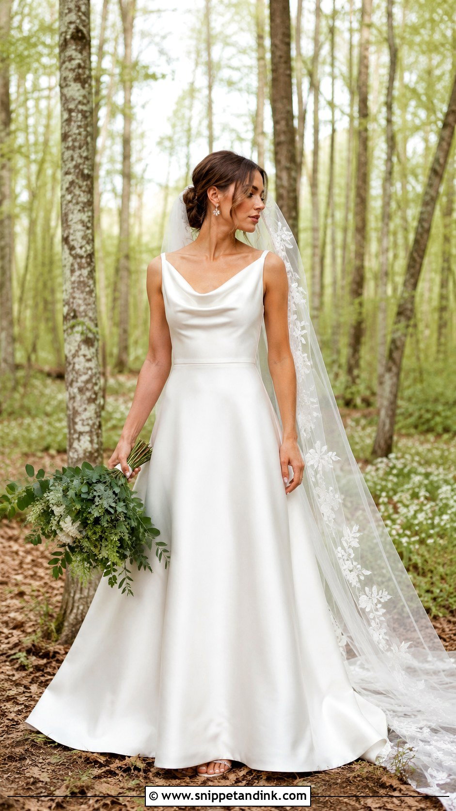 Satin Forest Wedding Dress - Snippet and Ink - 25 Enchanted Forest Wedding Dress Ideas