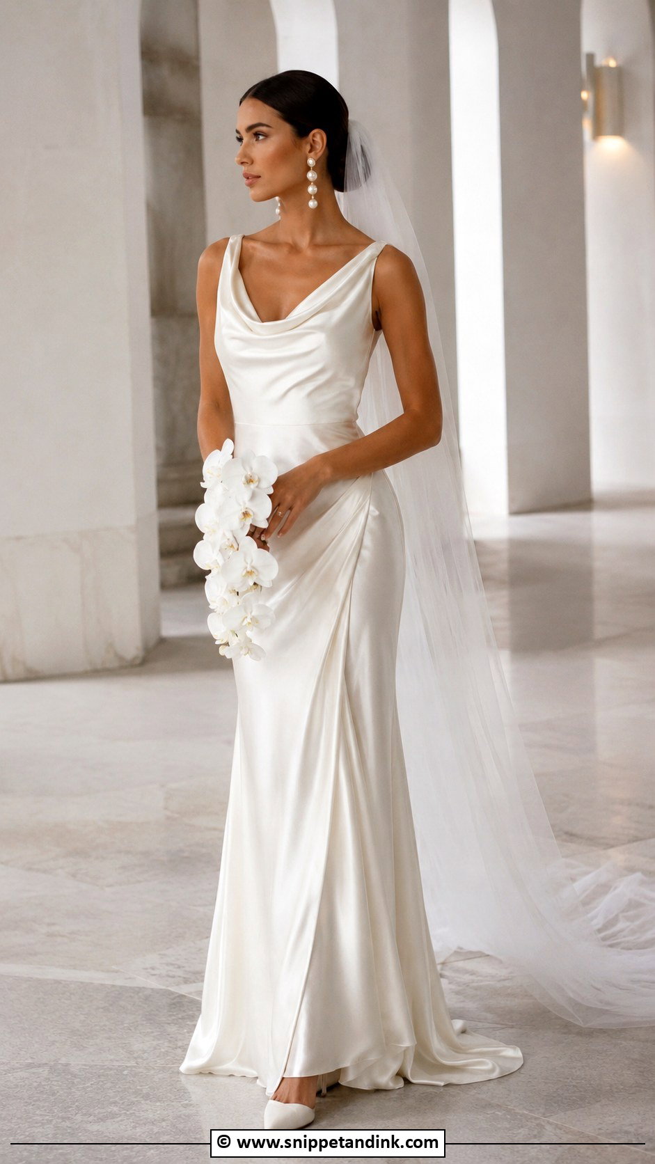 Satin Goddess Wedding Dress - Snippet and Ink - 25 Goddess Wedding Dress Ideas