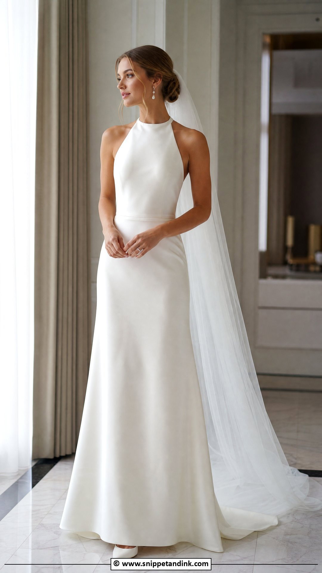 Satin Halter Wedding Dress - Snippet and Ink - 35 Halter Wedding Dress Ideas