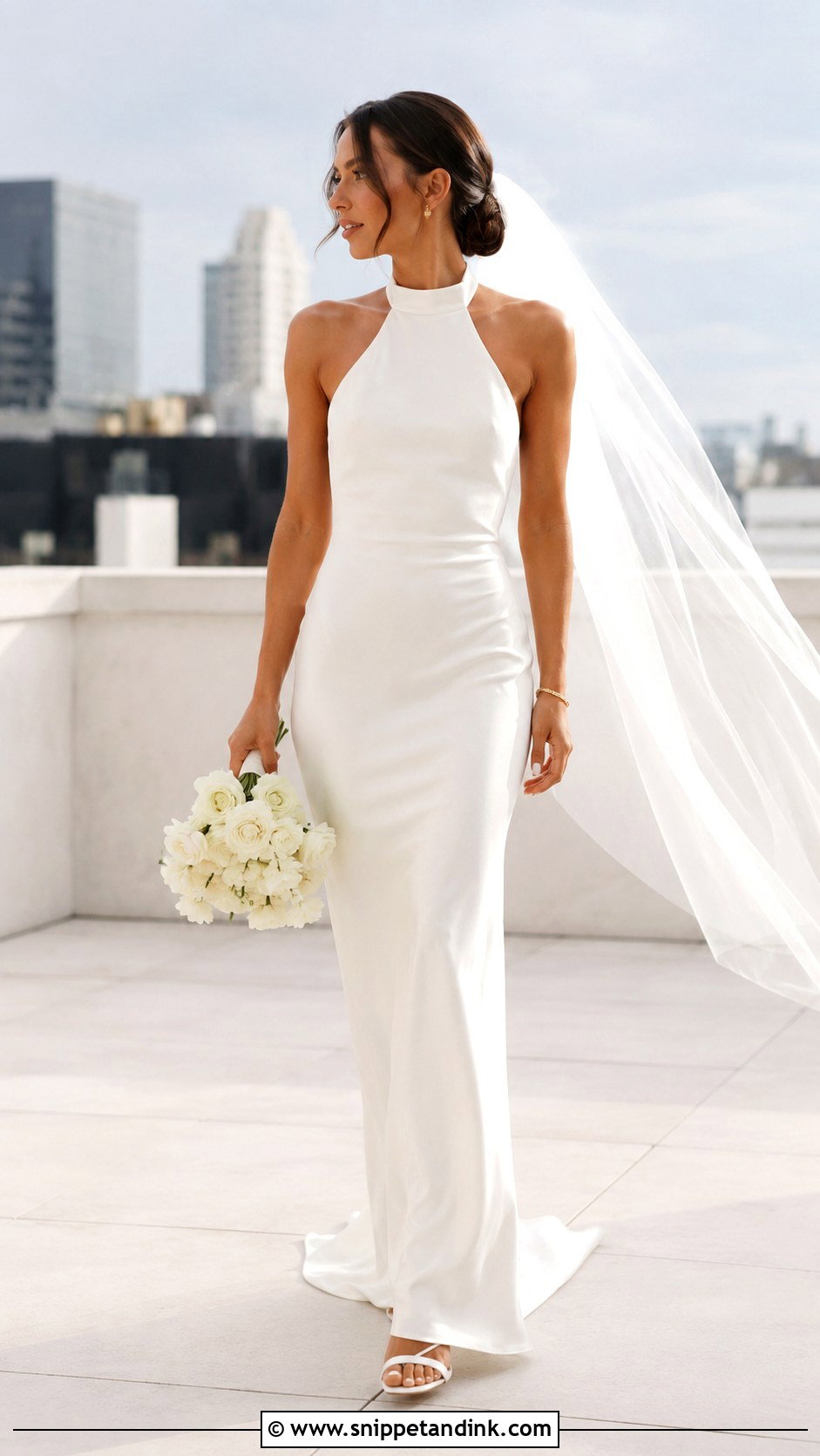 Satin Halter Wedding Dress - Snippet and Ink - 30 Satin Wedding Dresses
