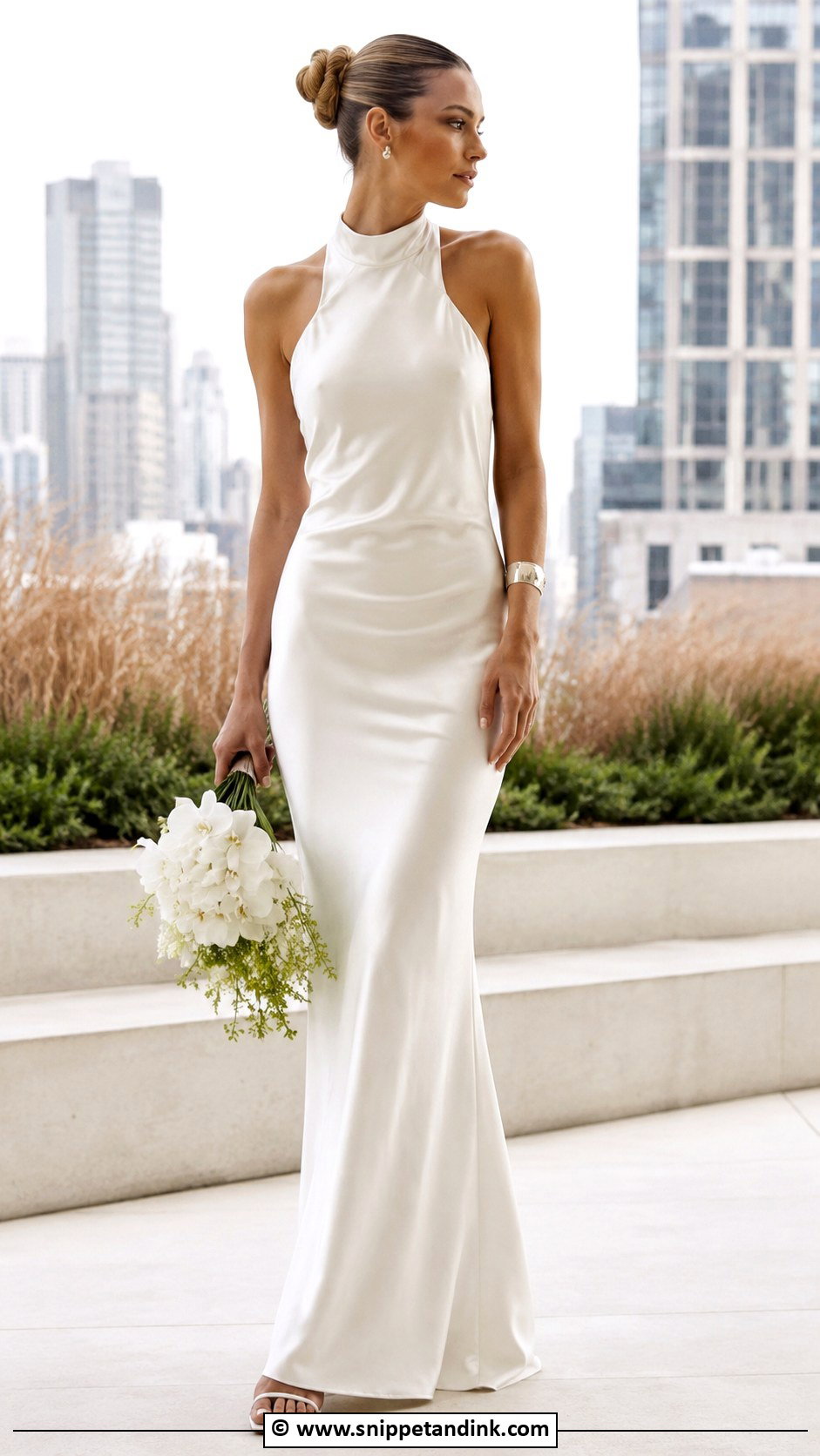 Satin Halter Wedding Dress - Snippet and Ink - 25 Elegant Satin Wedding Dress Ideas
