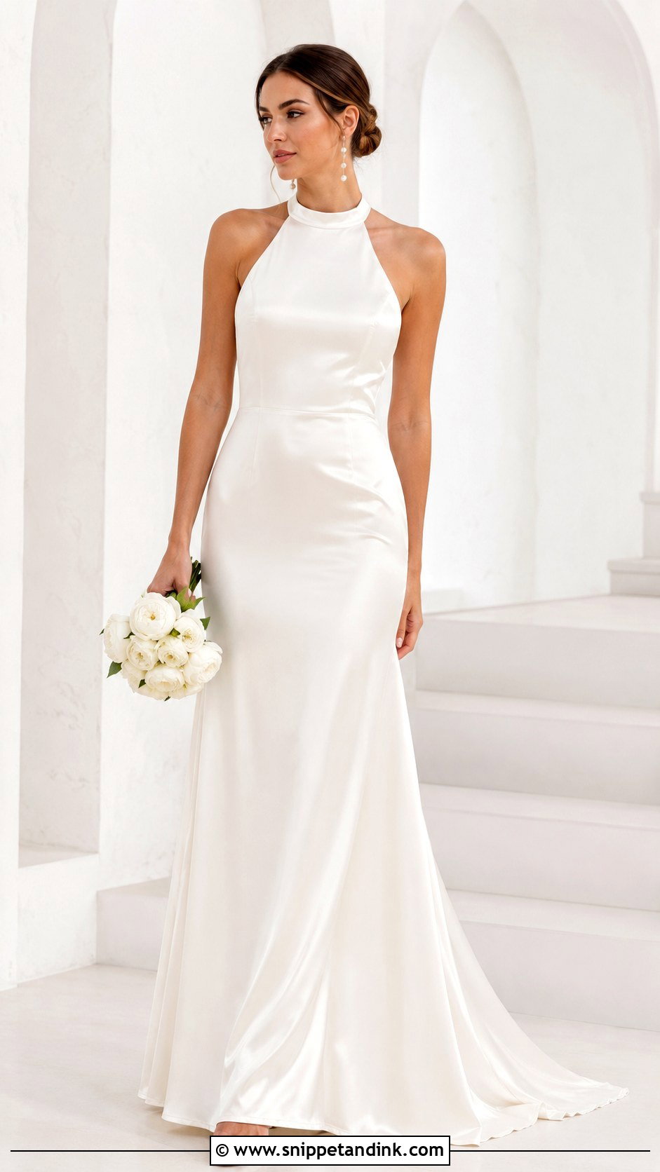Satin Halter Wedding Gown - Snippet and Ink - 30 Satin Wedding Gown Ideas