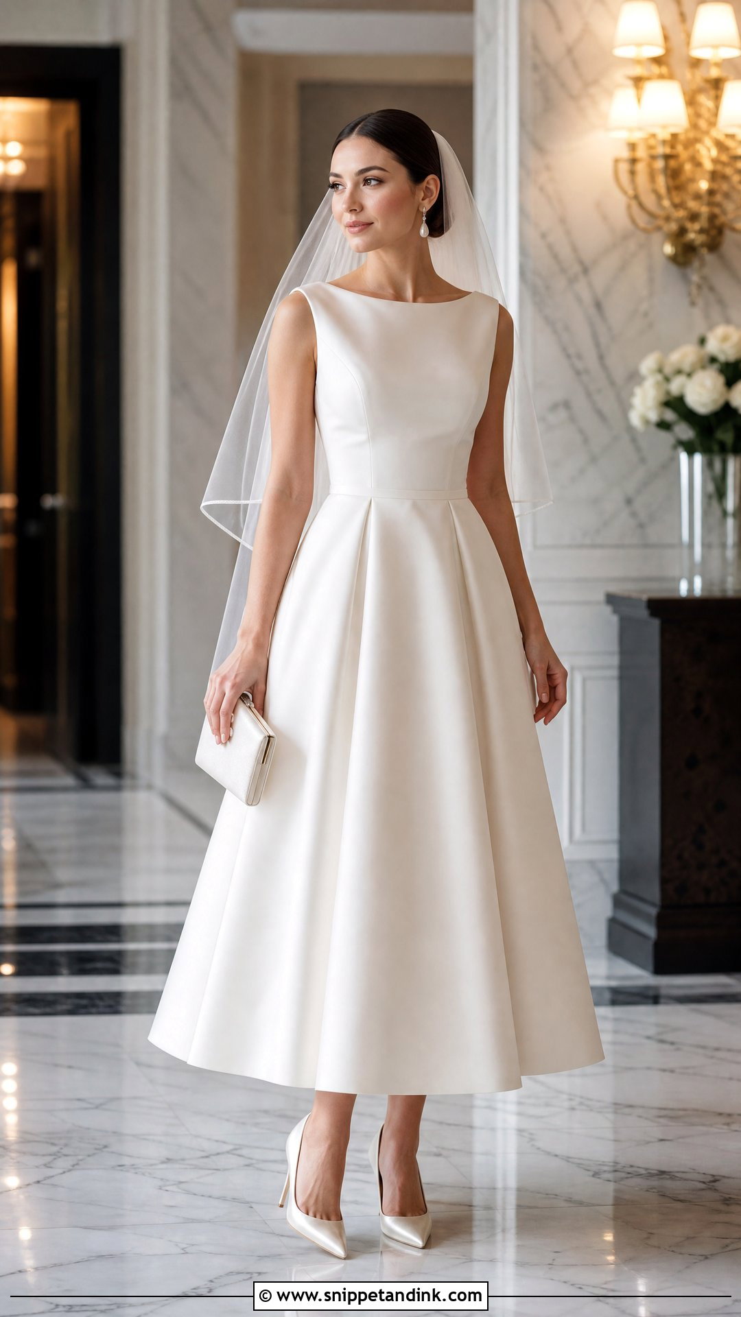 Satin High Heels With A Line Wedding Dress - Snippet and Ink - 20 Wedding High Heels Brides Ideas