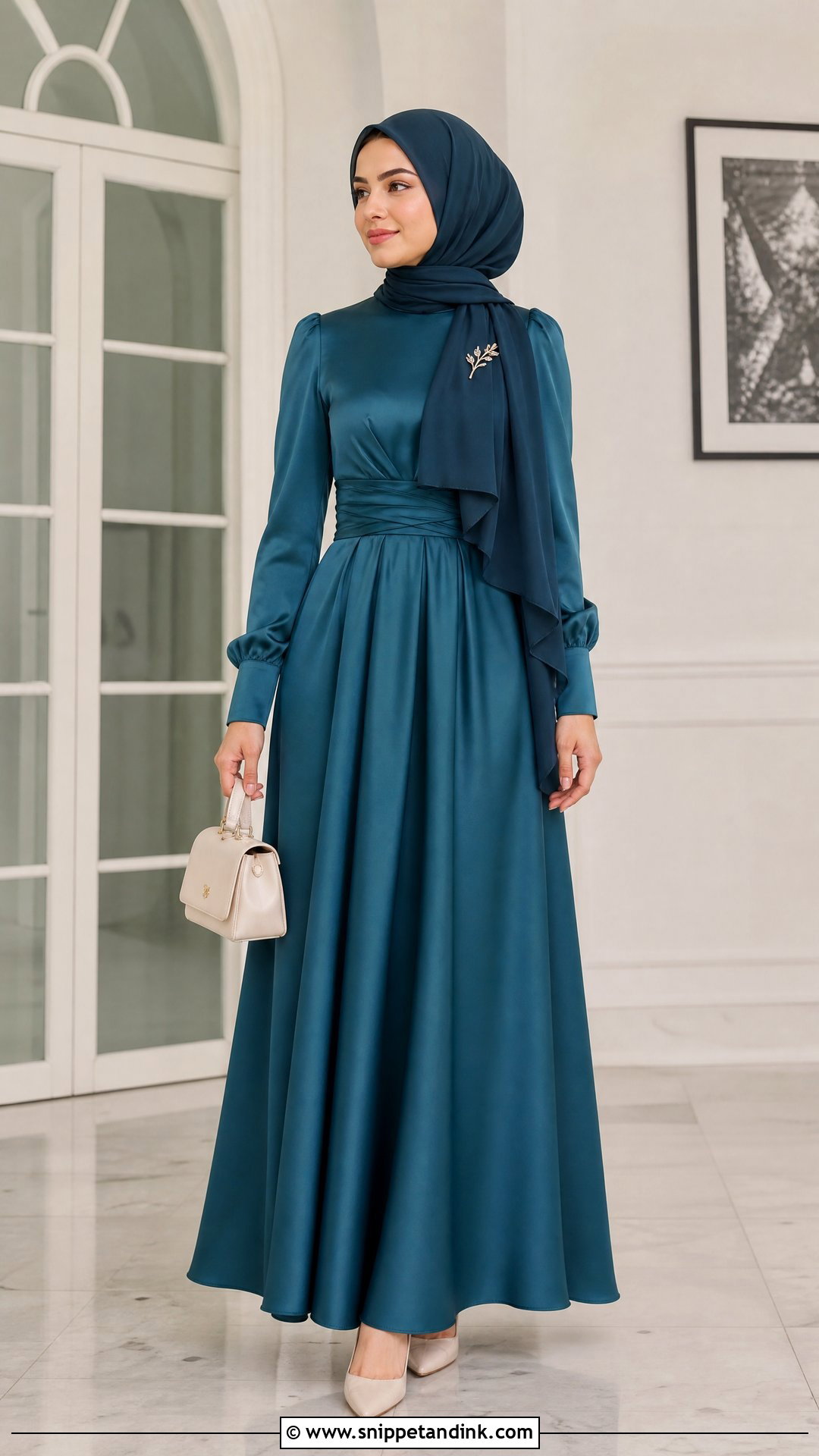 Satin Hijabi Princess Dress - Snippet and Ink - 20 Hijabi Princess Dress Ideas