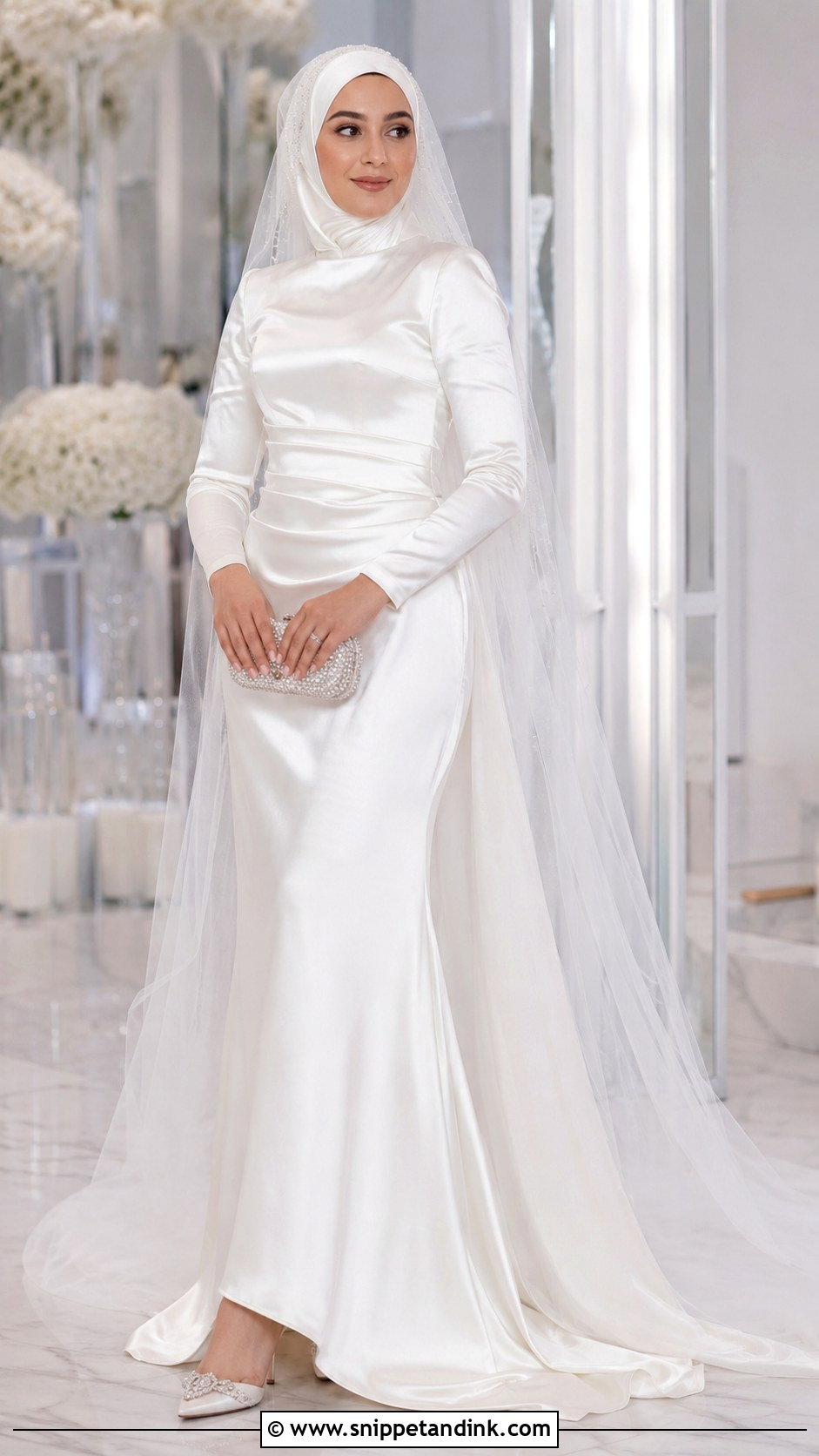 Satin Islamic Wedding Dress - Snippet and Ink - 25 Islamic Wedding Dresses