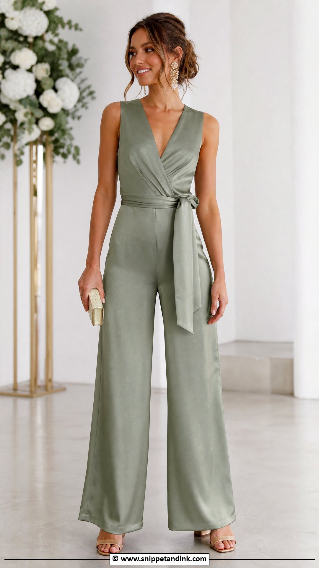 Satin Jumpsuit Maid Of Honour Outfit - Snippet and Ink - 35 Maid of Honour Dresses
