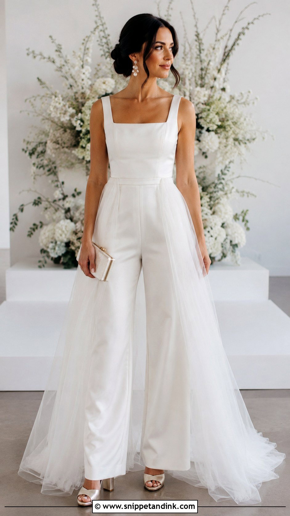 Satin Jumpsuit Wedding Outfit - Snippet and Ink - 20 Unique Wedding Outfits