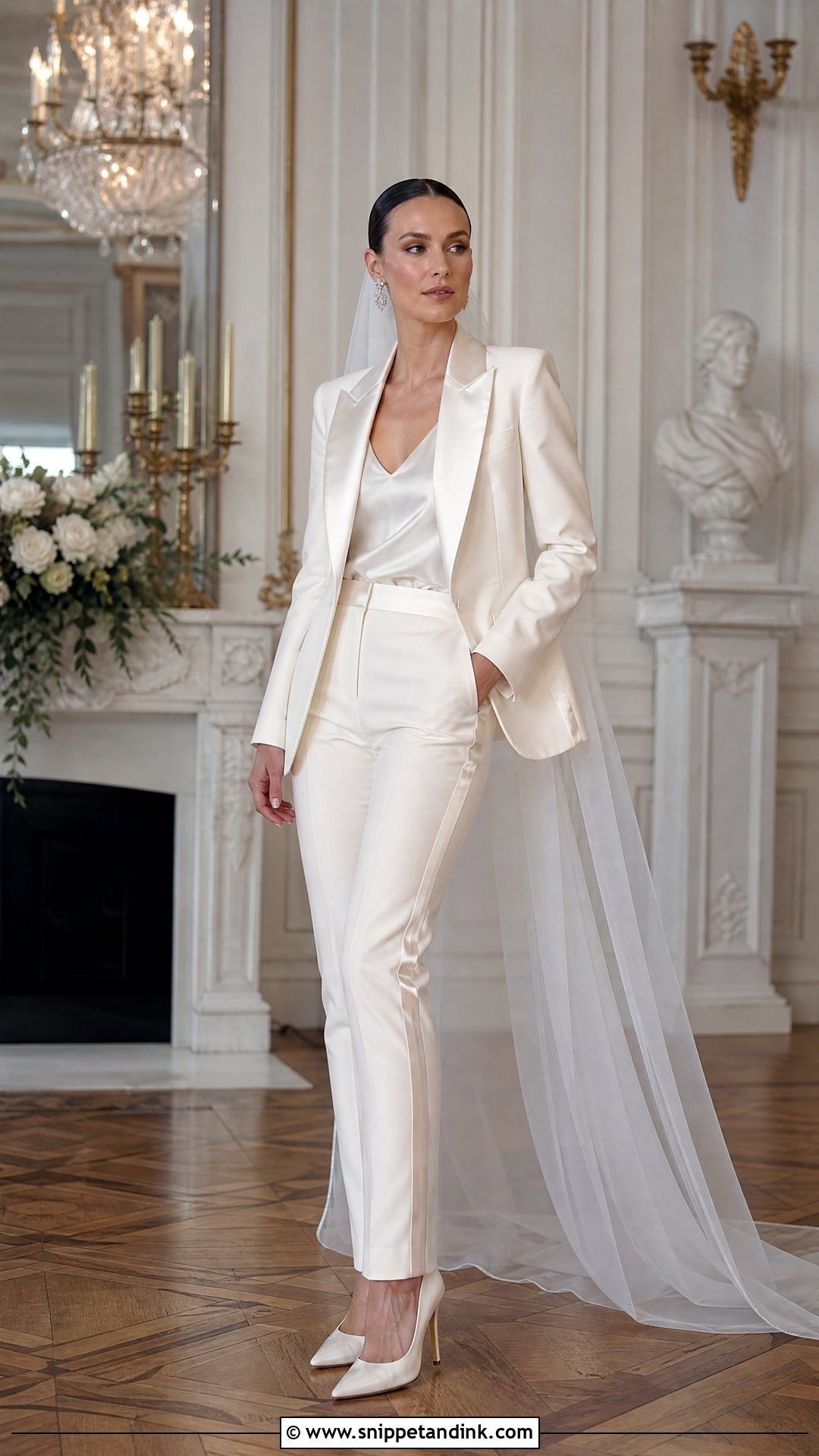 Satin Lapel Wedding Tuxedo - Snippet and Ink - 25 Suit Wedding Dress Ideas